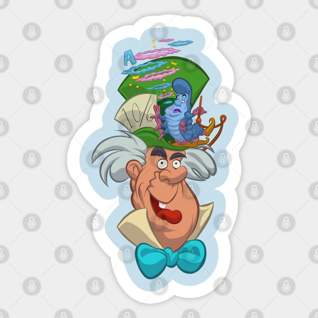 Mad hatter Sticker by JasonSutton